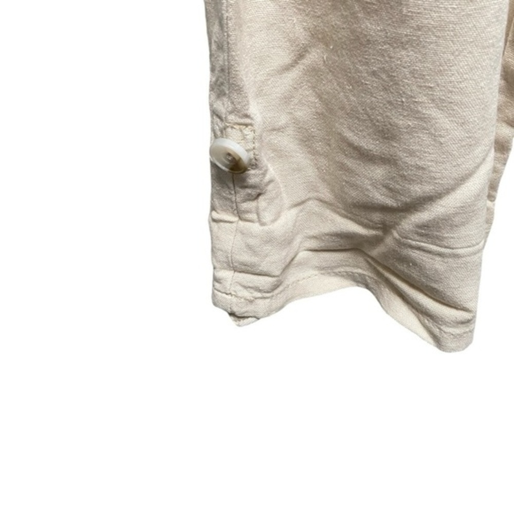 Sincerely Jules Khaki Linen Blend Pull-On Convertible Length Pants - Picture 3 of 6
